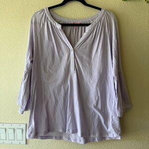 Lilly Pulitzer Light Lavender Henley Tunic Top